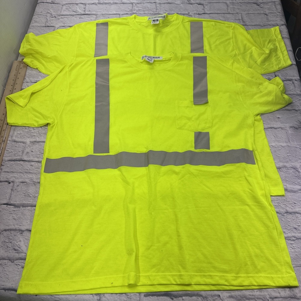 Radians Hi-Vis Yellow Safety T-Shirt 4XL 3M Scotchlite Reflective ANSI Class 2